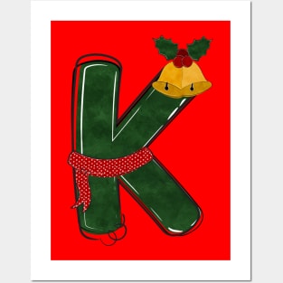 Letter K - Christmas Letter Posters and Art